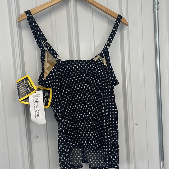 Miraclesuit Tankini stop Black 16W New polka dot - Picture 5 of 6